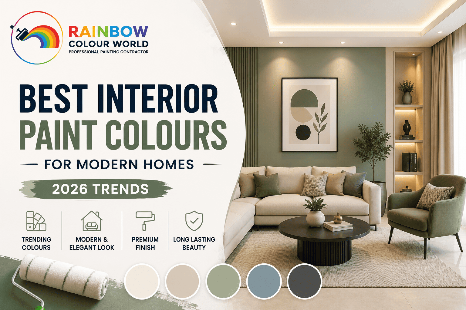 Best Interior Paint Colours for Modern Homes: Top Trending Shades for 2026