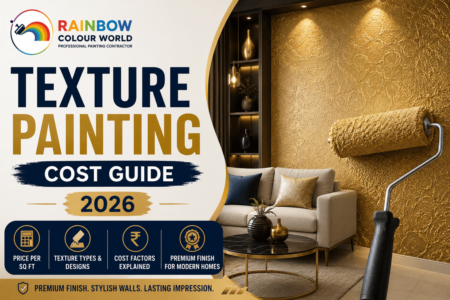 Texture Painting Cost Guide 2026: Price Per Sq Ft, Types & Cost Factors