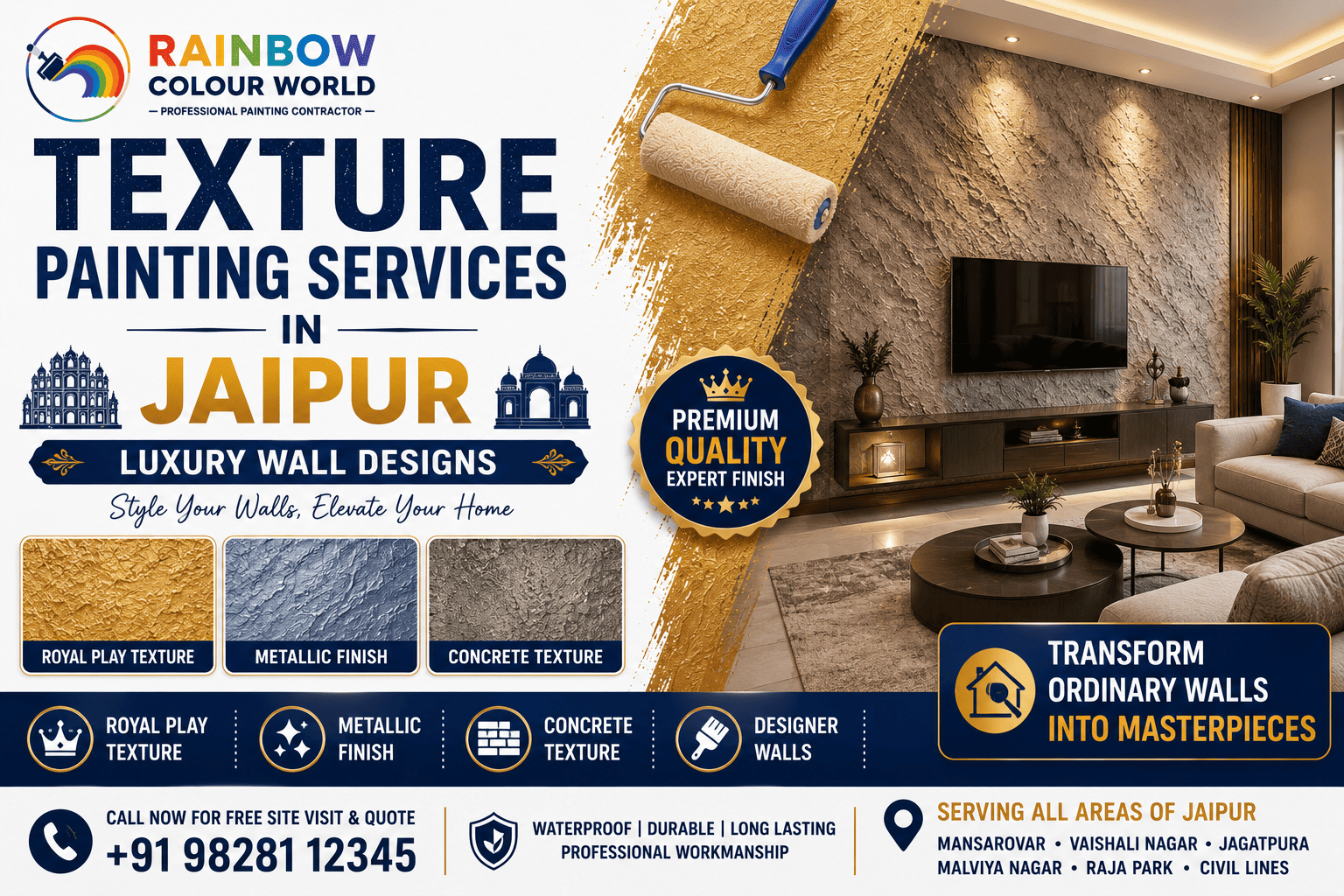 Texture Painting Services in Jaipur: Transform Your Walls with Premium Designer Finishes